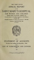 view Annual report of the Saint Mary's Hospital for Women and Children : 1942.