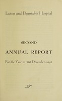 view Annual report : 1940 / Luton and Dunstable Hospital.