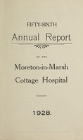 view Annual report of the Moreton-in-Marsh Cottage Hospital : 1928.
