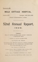 view Annual report : 1928 / Mold Cottage Hospital.