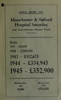 view Annual report and statement of accounts : 1945 / Manchester and Salford Hospital Saturday and Convalescent Homes Fund.