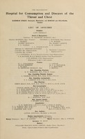 view Report : 1945 / Manchester Hospital for Consumption and Diseases of the Throat and Chest.