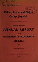 view Annual report : 1928 / Malton, Norton and District Cottage Hospital.