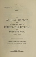 view Annual report of the Tunbridge Wells Homoeopathic Hospital and Dispensary : 1927.