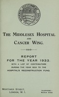 view Report : 1933 / Middlesex Hospital.