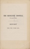 view Report : 1918 / Middlesex Hospital.