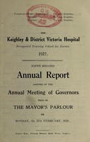 view Annual report : 1928 / Keighley and District Victoria Hospital.