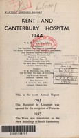 view Annual report : 1944 / Kent and Canterbury Hospital.