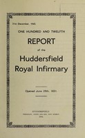 view Report of the Huddersfield Royal Infirmary : 1943.