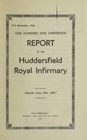view Report of the Huddersfield Royal Infirmary : 1944.
