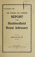 view Report of the Huddersfield Royal Infirmary : 1946.