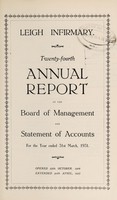 view Annual report of the Board of Management and statement of accounts : 1931 / Leigh Infirmary.