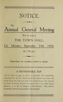 view Annual report : 1928 / Ilkeston Hospital.