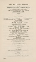 view Annual report of the Manchester Ear Hospital for diseases of the ear, nose and throat : 1945.