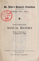 view Annual report : 1940 / St. John's Hospital, Lewisham.