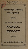 view Annual report : 1926 / Peterborough Infirmary and Dispensary.