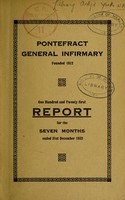 view Report : 1932 / Pontefract General Infirmary.