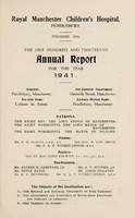 view Annual report of the Royal Manchester Children's Hospital : 1941.