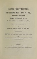 view Annual report : 1945 / Royal Westminster Ophthalmic Hospital.