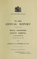 view Annual report of the state of the Royal Hampshire County Hospital at Winchester : 1946.