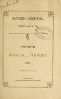 view Annual report  : 1927 / Rutson Hospital.