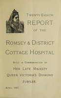 view Report : 1927 / Romsey & District Cottage Hospital.