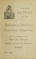 view Report : 1929 / Romsey & District Cottage Hospital.