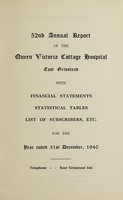 view Annual report : 1940 / Queen Victoria Cottage Hospital.