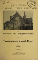 view Annual report : 1928 / Queen Victoria Memorial Cottage Hospital.