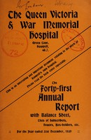 view Annual report balance sheet and list of subcribers : 1939 / Queen Victoria and War Memorial Hospital, Hanwell.