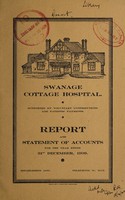 view Report and statement of accounts : 1939 / Swanage Cottage Hospital.