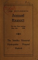 view Annual report : 1936 / Smedley Memorial Hydropathic Hospital, Matlock.