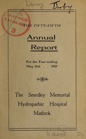 view Annual report : 1937 / Smedley Memorial Hydropathic Hospital, Matlock.