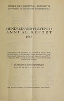 view Annual report : 1943 / Sussex Eye Hospital.