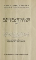 view Annual report : 1944 / Sussex Eye Hospital.