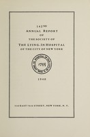 view Annual report : 1940 / Society of the Lying-in Hospital of the City of New York.