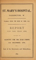 view Annual report : 1898 / St. Mary's Hospital.