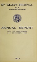 view Annual report : 1938 / St. Mary's Hospital.