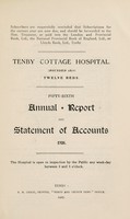 view Annual report and statement of accounts : 1926 / Tenby Cottage Hospital.