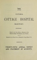 view Annual report and statement of accounts : 1926 / Victoria Cottage Hospital, Maryport.