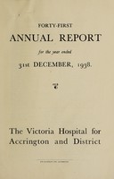 view Annual report  : 1938 / Victoria Hospital for Accrington and District.