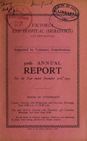 view Annual report : 1932 / Victoria Eye Hospital (Hereford).