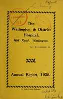 view Annual report /Watlington & District Hospital : 1938.