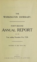 view Annual report : 1928 / Workington Infirmary.