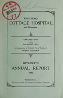 view Annual report : 1940 / Whitchurch Cottage Hospital and Dispensary.