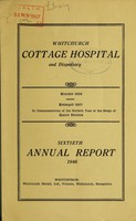 view Annual report : 1946 / Whitchurch Cottage Hospital and Dispensary.