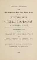 view Annual report of the Westminster General Dispensary : 1934.