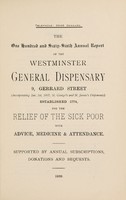 view Annual report of the Westminster General Dispensary : 1939.