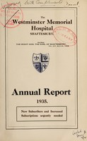 view Annual report : 1935 / Westminster Memorial Hospital, Shaftesbury.