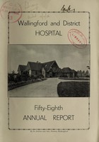 view Annual report : 1937 / Wallingford and District Hospital.